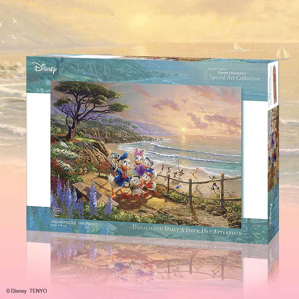 Tenyo в пазле из 1000 деталей Disney Donald and Daisy A Duck Day Afternoon В комплект входят клей и шпатель. В комплект входит сервисная карта [Сделано в Японии]