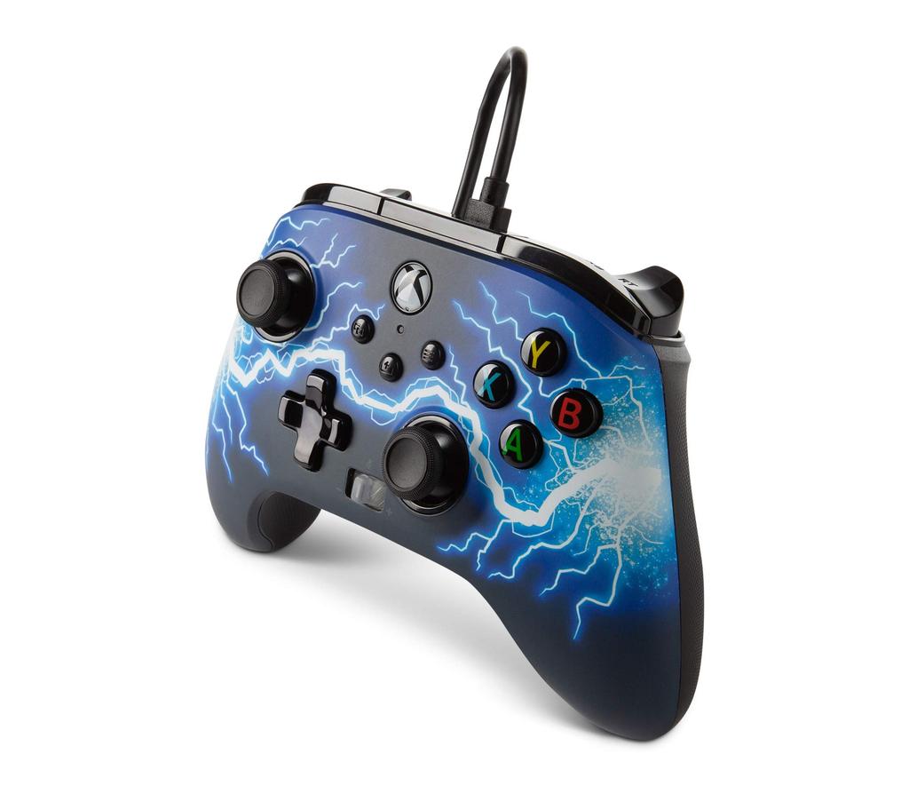 Год PowerA Enhanced Wired Controller Arc Lightning Функция двойной вибрации Кнопка «Назад» для Xbox Series Xbox PC Windows [2 Гарантия] XS One, 10/11