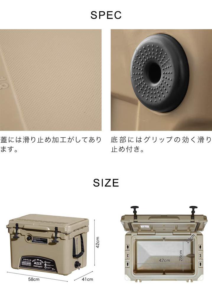 FIELDOOR Northern Cooler Box Charcoal Long Time Cold Disaster [Емкость 33,1 л / Серый] Герметичный, Хранение, Кемпинг, Барбекю, Рыбалка, Отдых,