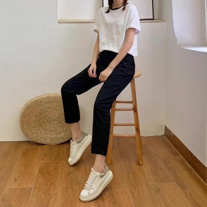 Весенне-летние гаремные брюки длиной до икры для женщин, свободные, облегающие, с высокой талией, брюки-морковки, универсальные, повседневные, больших размеров