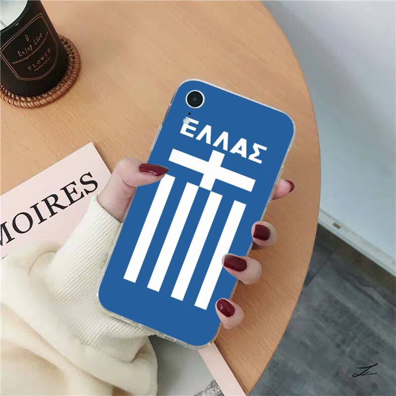 Чехол для телефона с греческим национальным флагом Греции для iPhone 13 11 12 pro XS MAX 8 7 6 6S Plus X 5S SE 2020 XR