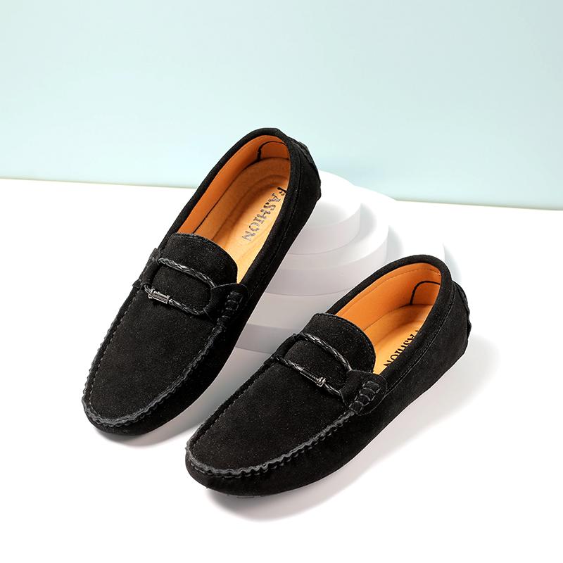 Loafers Shoes for Men Slip On Anti-Slip Flat Men Shoes Suede Moccasins Casual Sneakers Man Breathable Big Size 38-49 Lightweight