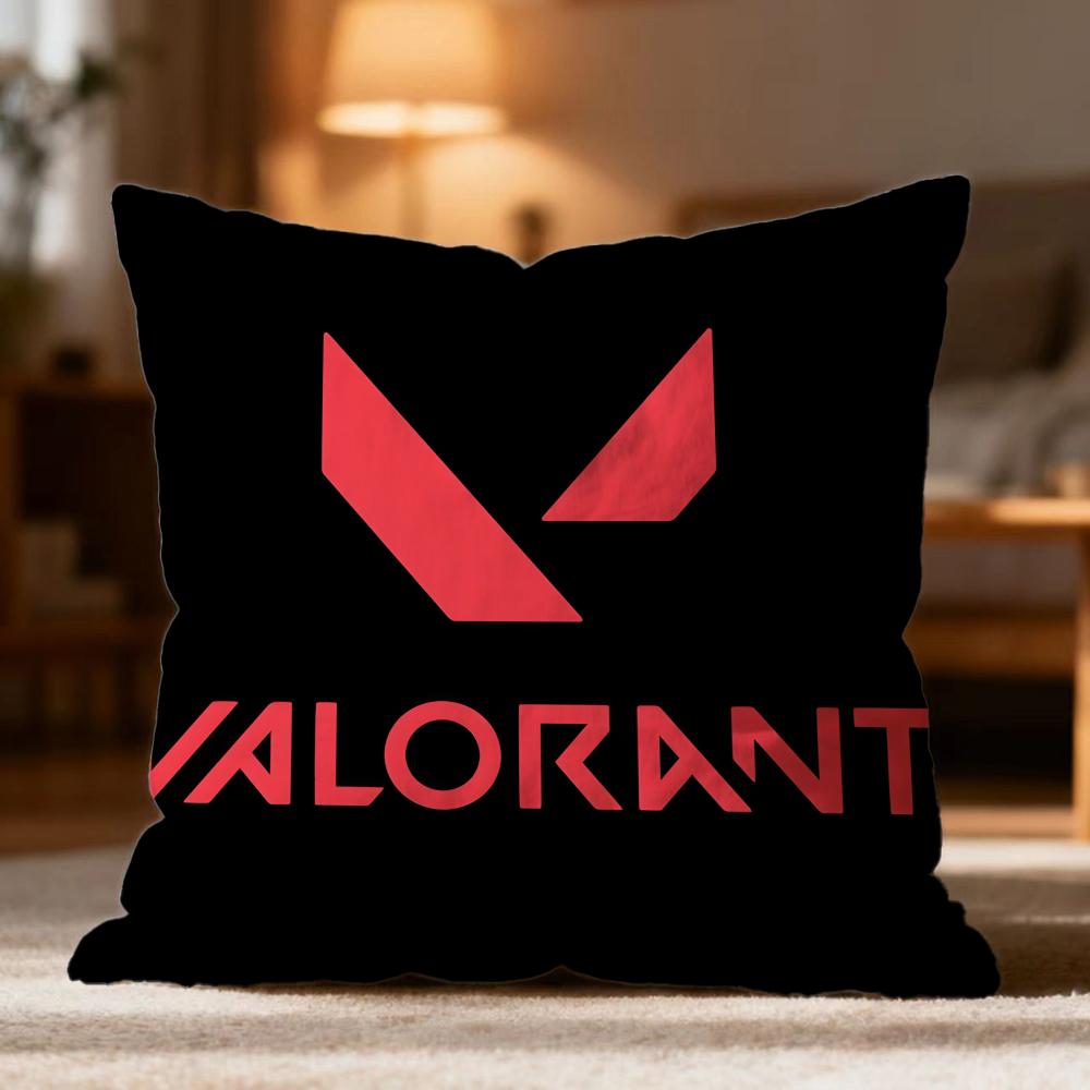 Popular VValorantes Cushion Cover Soft Washable Pillow Case Multi-Scene for Couch Bed Travel Office Use