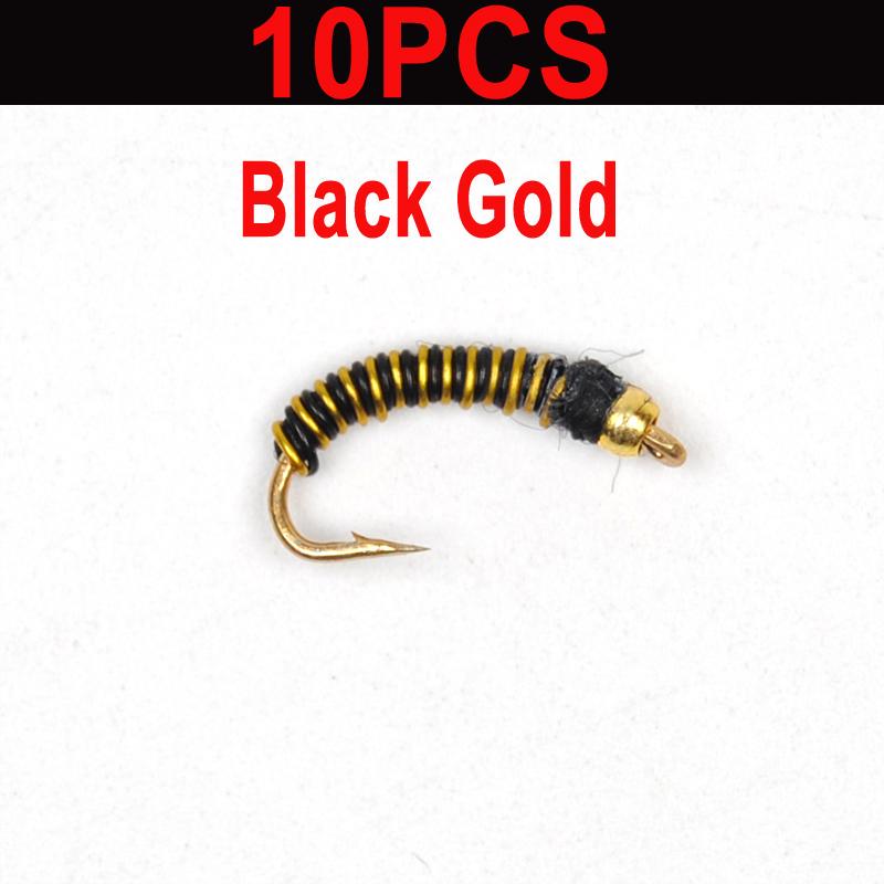 10 шт. #14 двухцветные Brassie Miges Chironomids нахлыстом/наживкой/приманками