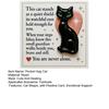 Pocket Hug Medieval Black Cat with Positive Card Emotional Support Pocket Black Kitten Token Animal Decoration Inspirational Gift