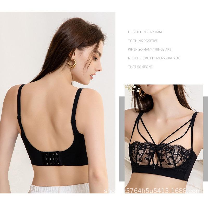 Французский тонкий кружевной сексуальный регулируемый дышащий бюстгальтер без стального кольца