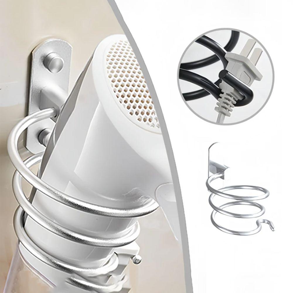 Алюминиевый держатель для фена, долговечный спиральный держатель, настенный органайзер для дома