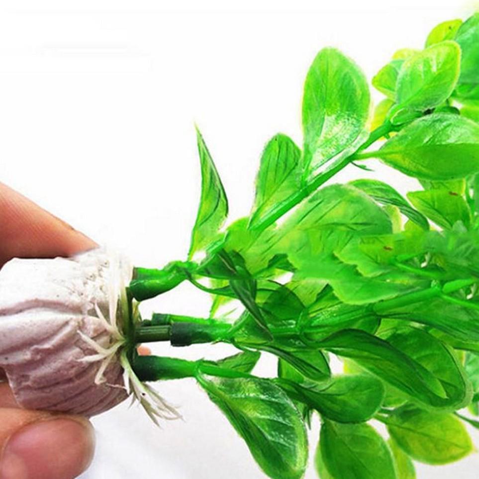 Высококачественные 25-сантиметровые искусственные зеленые аквариумные растения для аквариумов