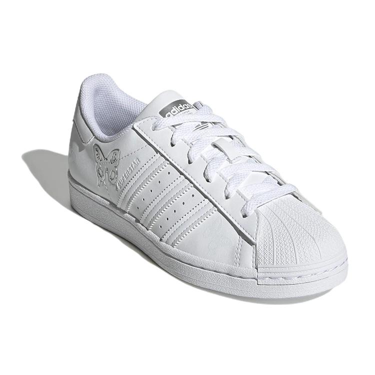 adidas Originals Superstar Скейтбордические кроссовки Женские Низкие Белый/Серый GX2168