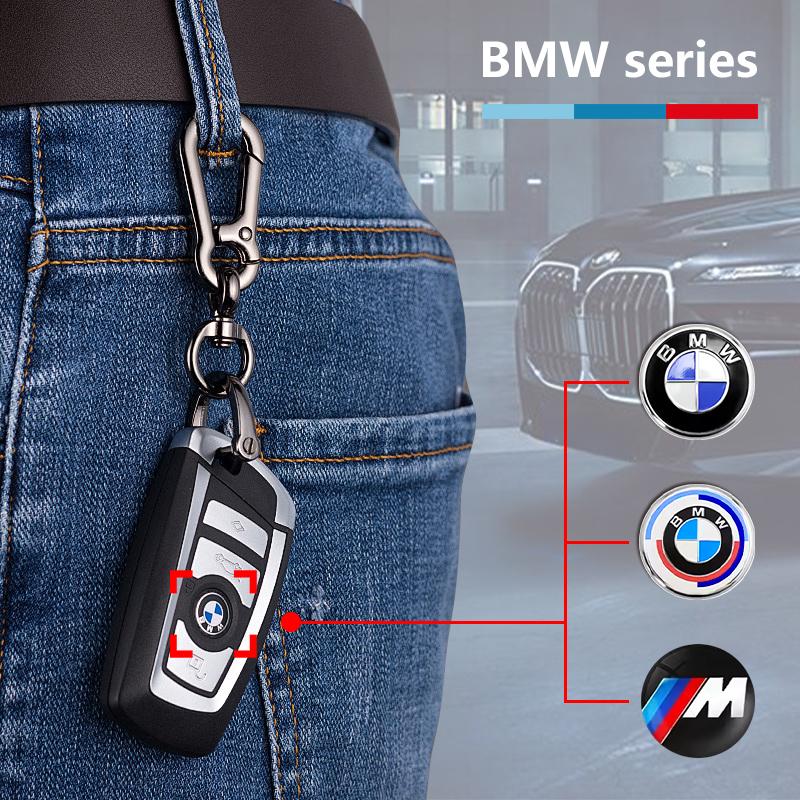 BBKV7 BMW 11mm 14mm Car Remote Key Fob Emblem Sticker For E46 E90 F10 Logo Replacement F30 G20 X1 X3 X5 M Performance 50th Anniversary