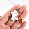 Cats Jewelry Accessories Gift For Women Men Badge Pin Cat Brooch Enamel Brooch Cat Fishing Brooch