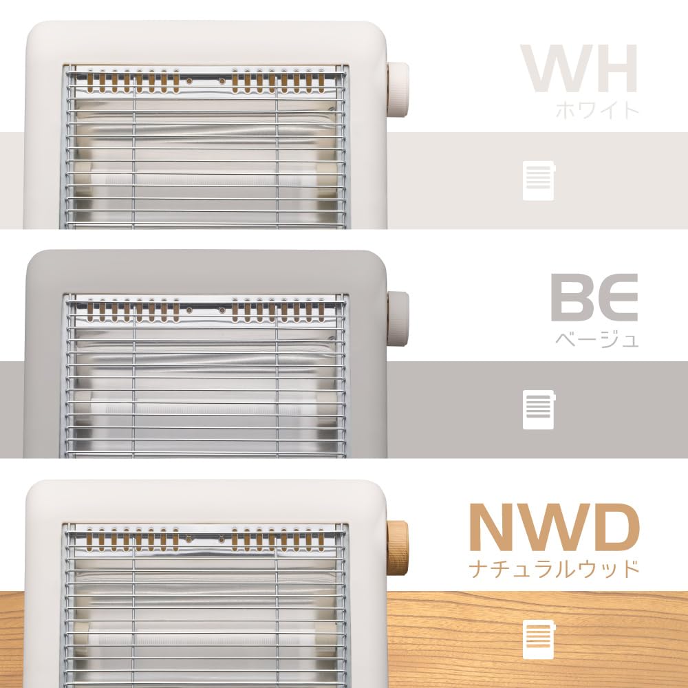 Doshisha Electric Heater, DSZ-601WH, 2-Level Operation (High/Low), Tip-Off Switch, Thermostat, 600W Power Consumption, White