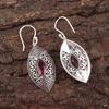 Rhodolite Gemstone Jewelry, Handmade Silver Earring, 925 Solid Sterling Silver Earring For Mother's Gift
