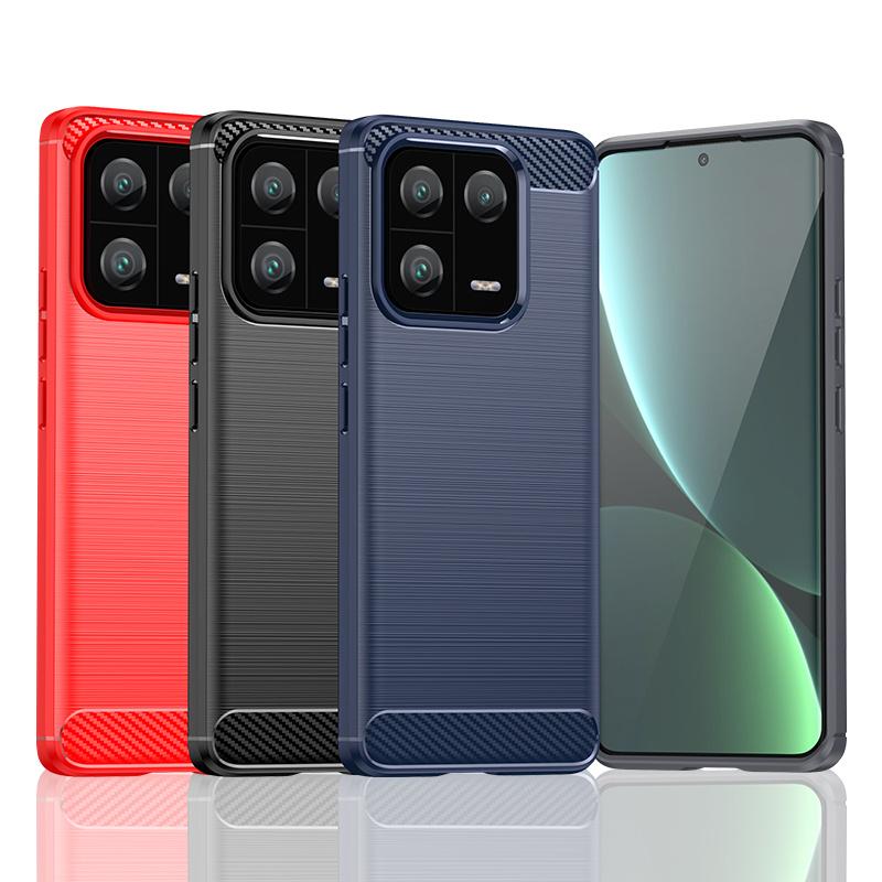Чехол для Xiaomi 13 Pro Чехол-бампер для Xiaomi Mi 13 Pro Мягкий силиконовый углеродный волокно Защитный бампер для телефона Для Xiaomi 13 Pro