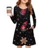 Christmas Day Girls' Long Sleeve Dress - Color Pocket Dress