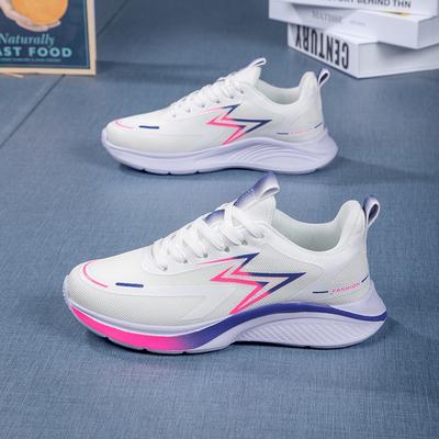 Женские кроссовки для бега Толстоподошвенные Нескользящие Повседневные кроссовки Женские Мягкие На шнуровке Легкие Дышащие Спортивные кроссовки Женские