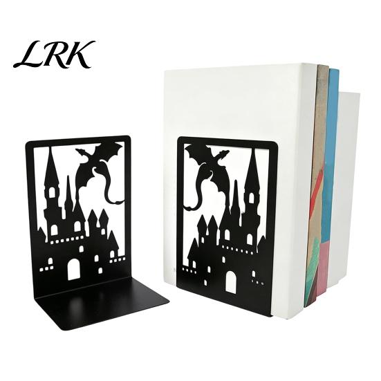 Прочные Подставки для книг 1 пара Металлические Подставки для книг в виде Драконов, Декоративные Подставки для книг Замок Фэнтези Аксессуары для полок, Прочные Готические Держатели для Домашнего Офиса