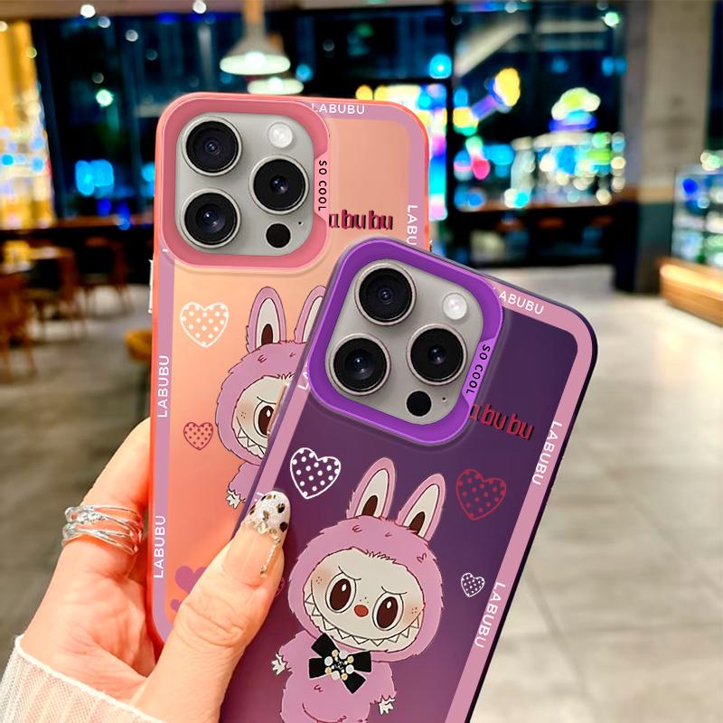 Модный чехол Labubu's Pink Sweetheart для iPhone 7 X 11 12 13 14 15 16 серий, для Samsung серий A12 A23 A54 S21 S22 S23 S24 S25...