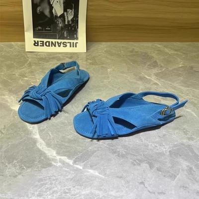 Женские балетки сандалии кисточка новая летняя обувь 2025 повседневные шлепанцы с открытым носком пляжные женские шлепанцы тренд слайды zapatos