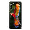 Чехол для телефона с попугаем для Samsung Galaxy S26 Ultra S25 Plus S24 FE S23 S22 5G S21 S20 Черный Мягкий
