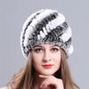 Новая вязаная шапка-спираль из кроличьего меха для пожилых женщин, зимняя, теплая, толстая, шапка-ананас