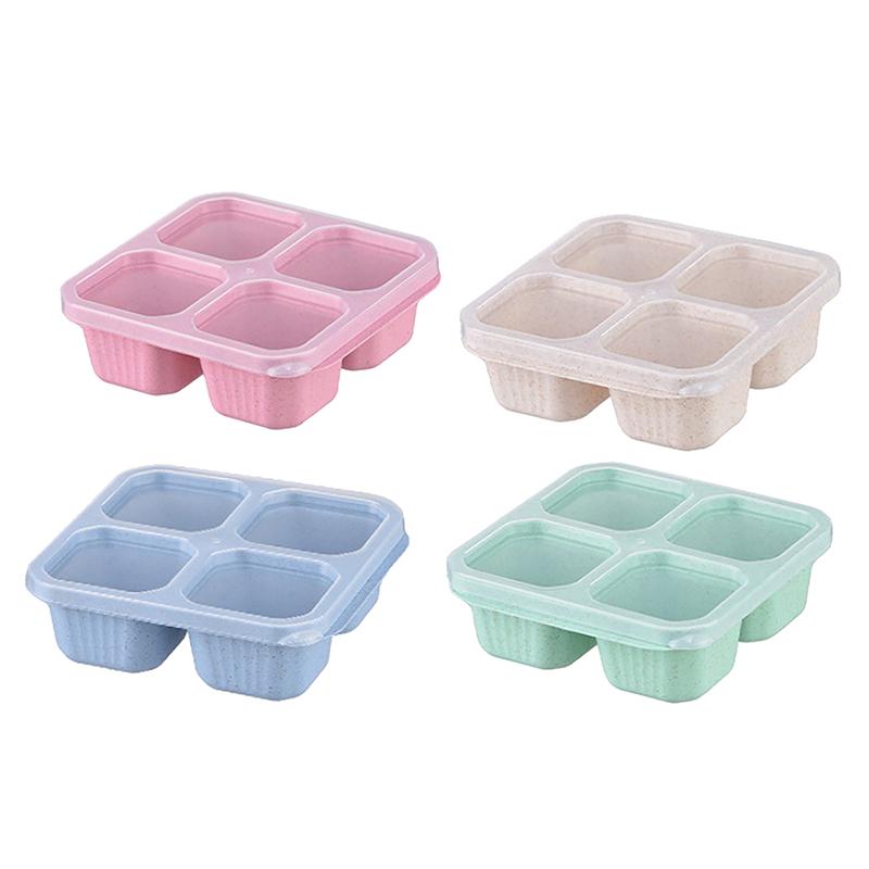 1 шт. коробка для закусок с четырьмя прозрачными крышками, тарелка для закусок с коробкой для сухофруктов, коробка для чая и еды и тарелка для закусок с функцией сохранения свежести