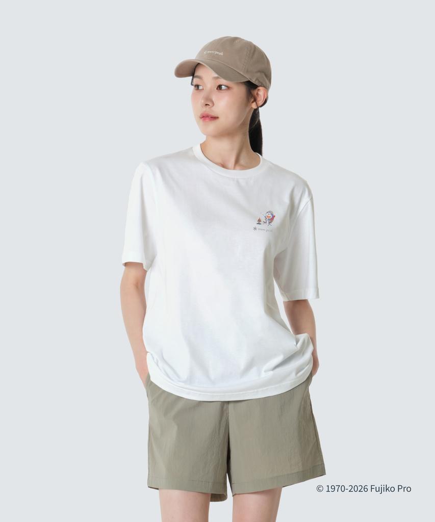 SNOWPEAK APPAREL [Snow Peak | Дораэмон] Короткорубашка для кемпинга (S26Mufts95) Белый с оттенком
