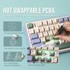 Игровая клавиатура EPOMAKER x Aula F75, прокладка, механическая клавиатура с 5-слойными накладками, ручками, беспроводная, с возможностью горячей замены, RGB, технический сертификат соответствия