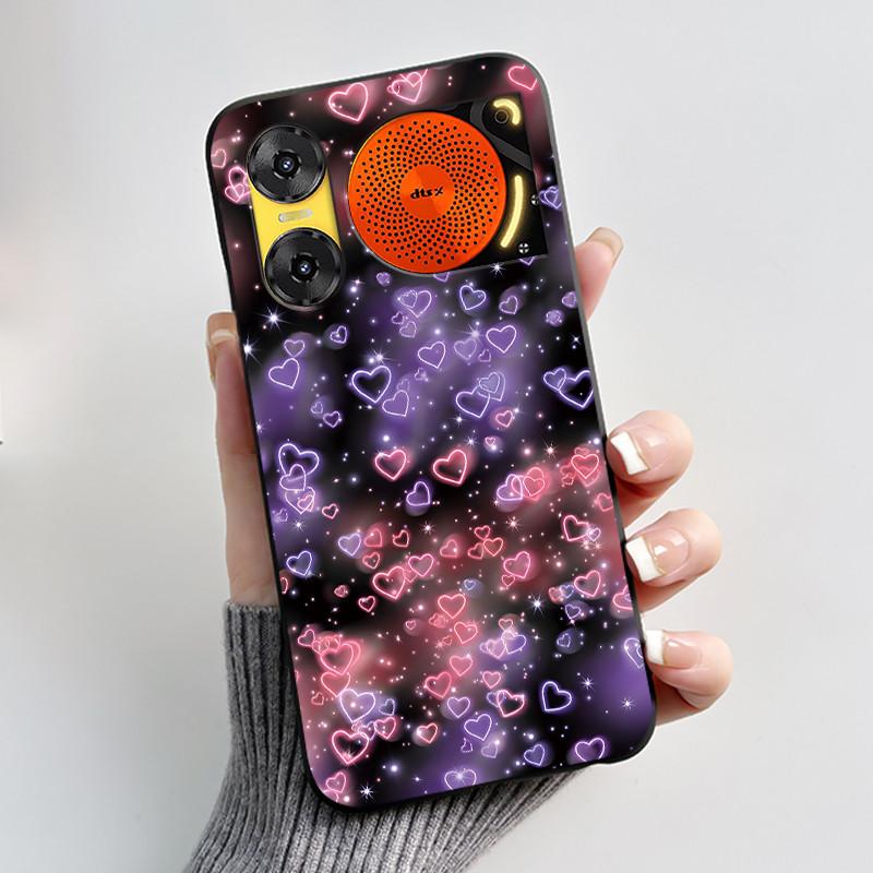 Case For ZTE Nubia Music 2 Z2460 Z2353 Music2 Phone Case Cute Rabbit Black Cover For ZTE Nubia Music Soft TPU Silicone Casing