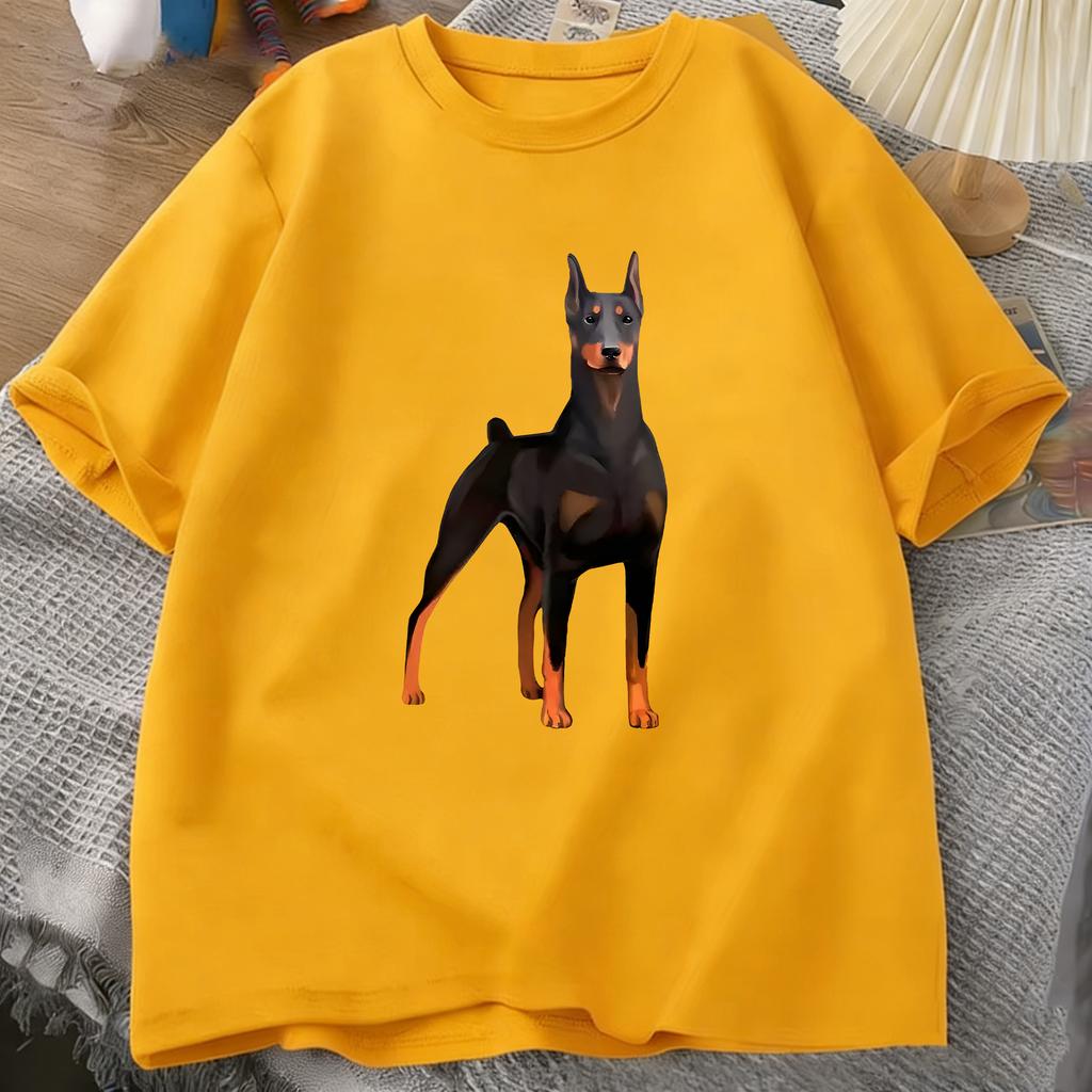 DoberUnisex Принт Унисекс Футболка Хлопок Летняя Круглый Вырез С Коротким Рукавом Топ Удобная Мягкая Футболка Повседневная Рубашка Уличная Одежда