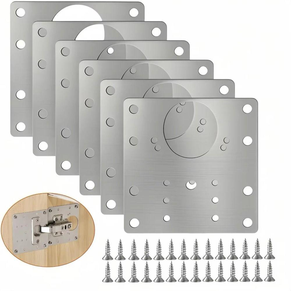 Thickened Cabinet Door Hinge Installation Plate Cupboard Door Hinge Mounting Plate Household Tools