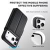 Suteni Q09 Triangle‑Texture Vegan‑Leather 2‑in‑1 Magnetic Detachable Wallet Phone Case Card‑Holder Protective Cover For iPhone