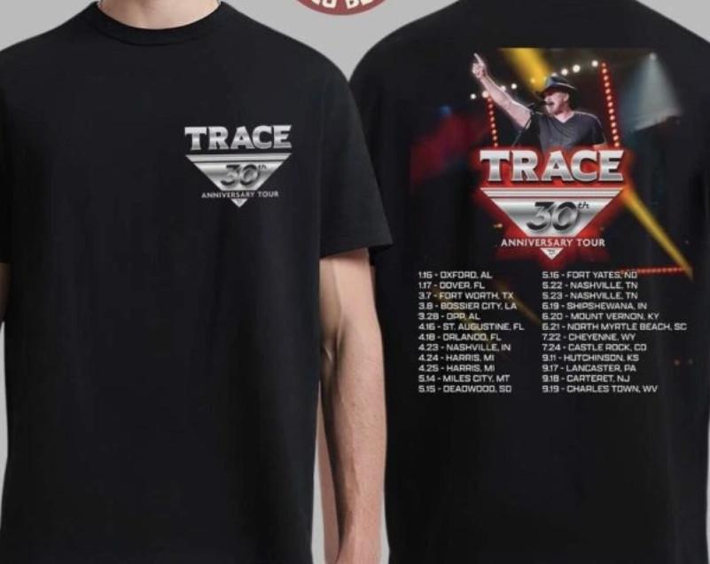 Trace Adkins 30th Anniversary Tour 2026 North America City T-Shirt