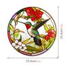 Hummingbird Flower Pattern Window Glass Sticker Anti-collision Decorative Film  Home&Office