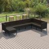 Day and Night - Day and Night Garden Furniture Set 8 Pieces and Black Synthetic Rattan Cushions