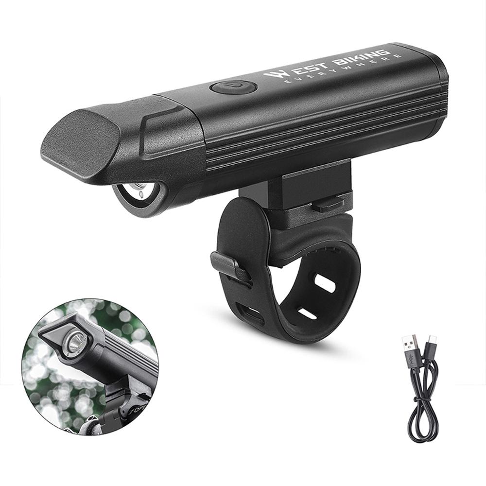 Яркий велосипедный фонарь из алюминиевого сплава, многофункциональный USB-перезаряжаемый велосипедный передний фонарь, водонепроницаемый