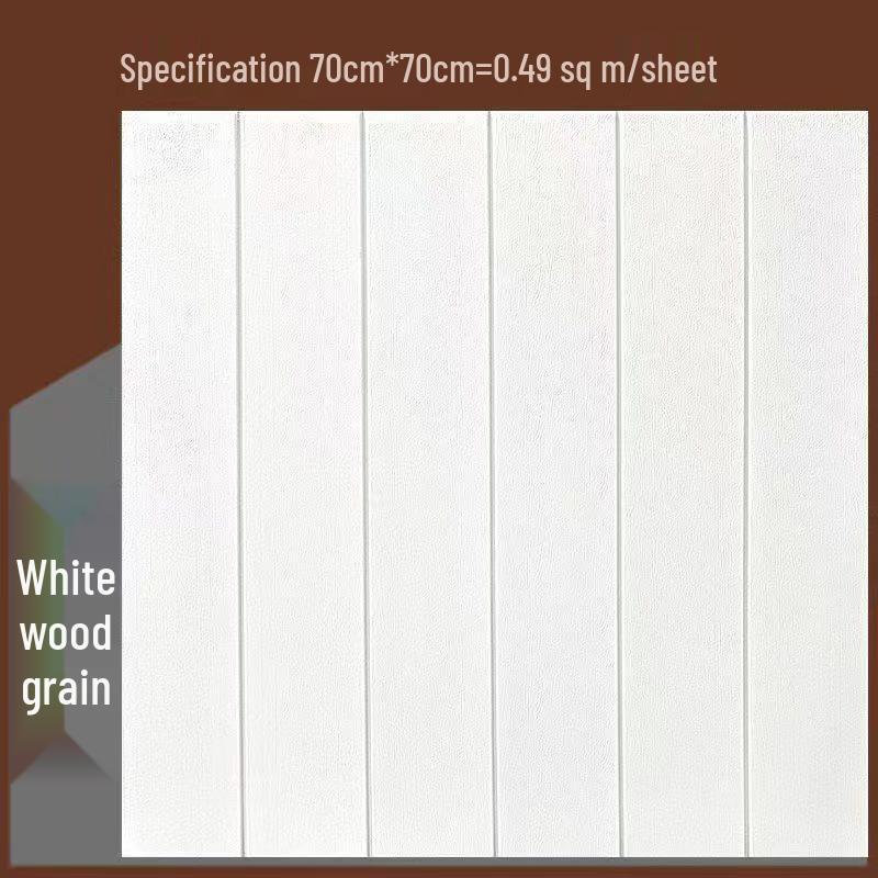 Самоклеящиеся настенные стикеры 3D под дерево: Мягкие, противоударные обои для декора спальни