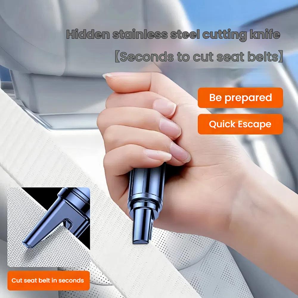 Emergency Car Escape Tool - Spring-Loaded Window Breaker & Seatbelt Cutter, Life-Saving Safety Hammer for Vehicle Emergencies