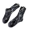 Spray Paint Splash Ink Mid Tube Socks Unique Mid-Calf Socks Fashion Zipper Socks  For Men Women
