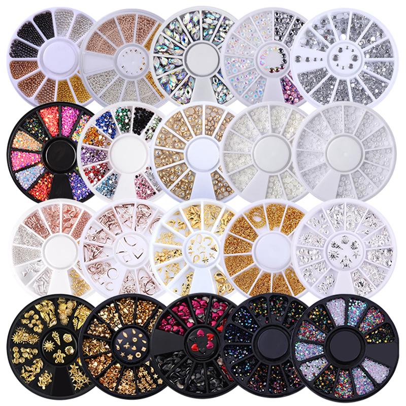 Nail Parts Nail Art Glitter Rhinestone Crystal Gems Jewelry Bead Manicure Decoration Accessories Nail Supplies for Professionals