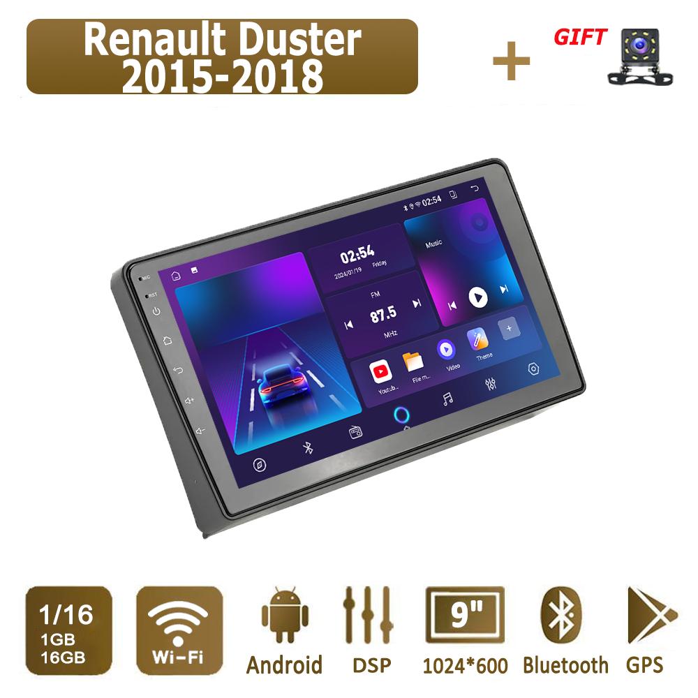 Android Carplay автомобильное радио для Renault Duster 2015-2018 мультимедийный проигрыватель головное устройство стерео GPS навигация BT WIFI 4+64 ГБ