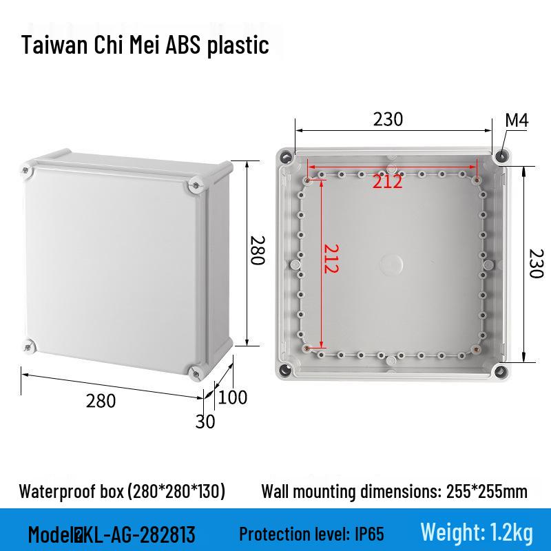 Уличный водонепроницаемый ABS корпус блока питания и розетки для мониторинга с клеммной колодкой и кнопкой