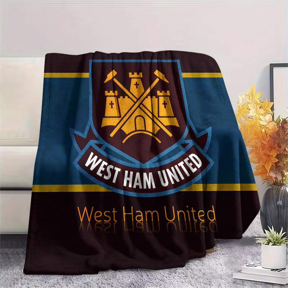 West Ham United F.C Flannel Blanket, High quality Comfortable for All Seasons, Home Decor, Warmth and Comfort