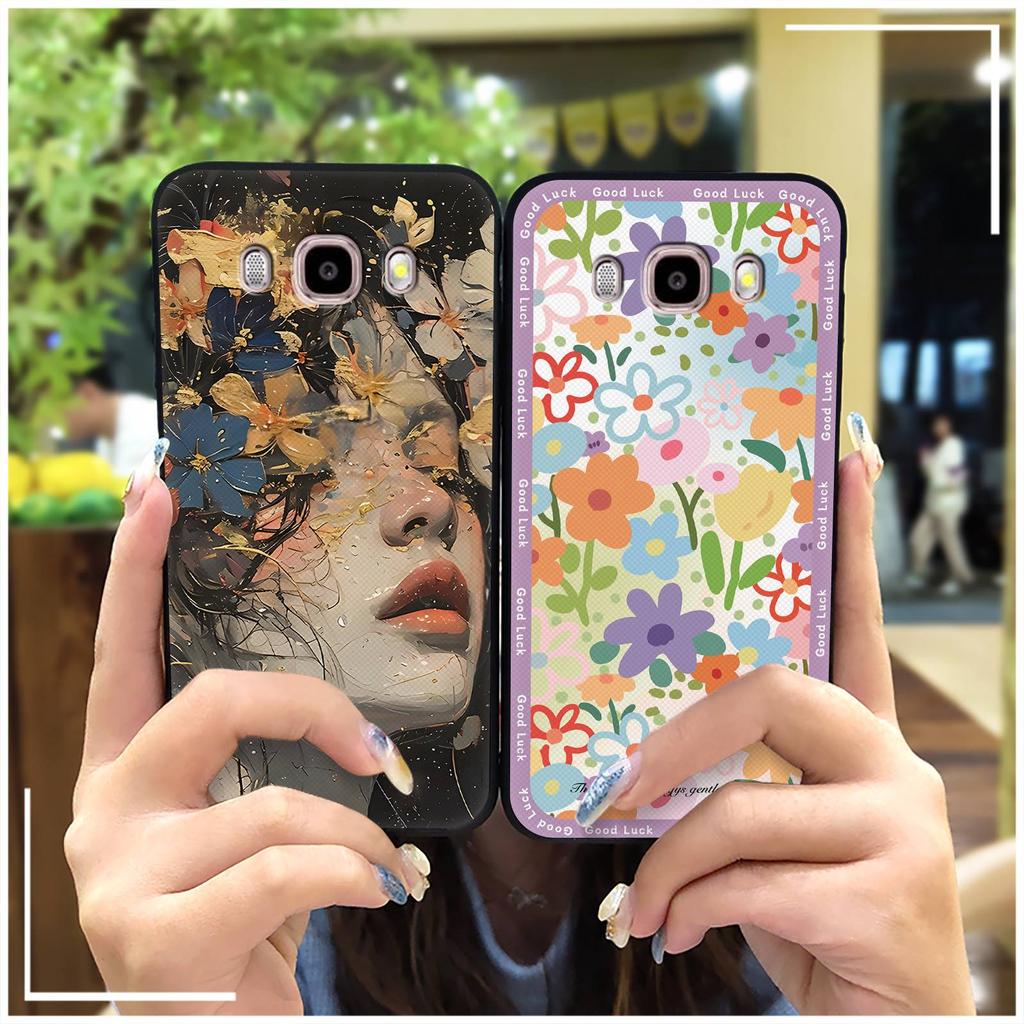 Flower Dirt-resistant Phone Case For Samsung Galaxy J510/J5 2016/J5108 TPU Back Cover Shockproof Cute Fashion Design