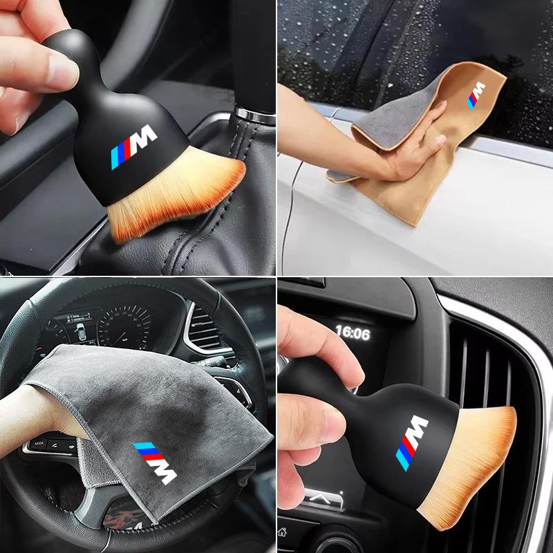 NYTB6 For BMW M M3 M5 M6 E36 E46 E91 F48 F25 F10 F20 X1X3X5 X6 X7 Microfiber Car Wash Towel Drying Cloth Cleaning Soft Brush Accessory