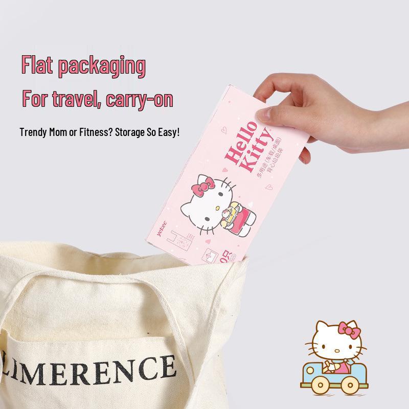 Одноразовый автомобильный мусорный пакет Yijie Hello Kitty с ручками, Плотный пластик в форме жилета.