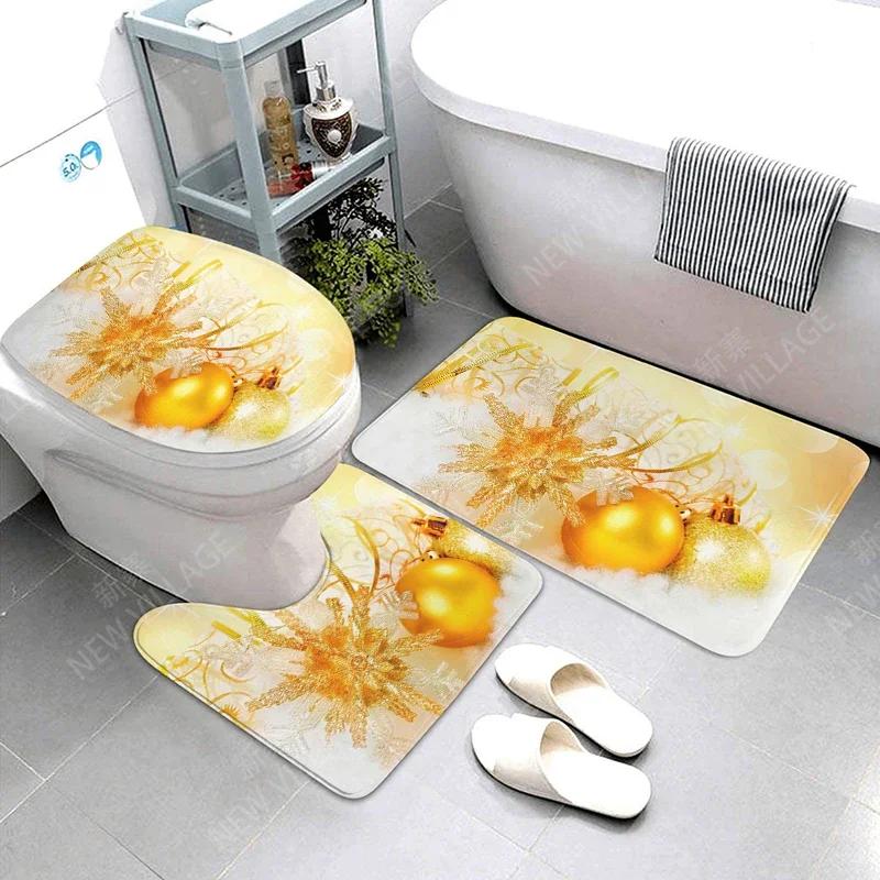 home bathroom floor mats Christmas decorations Bath Foot mat modern bathroom accessories rug Toilet mat Bathtub anti-slip carpet
