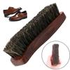 Natural Wood Bristle Horsehair Shoe Brush Care Clean Gloss Polishing Brush
