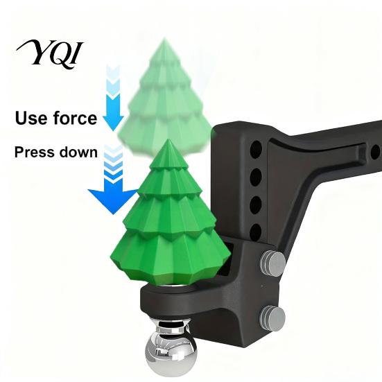 Automotive Holiday Decor 3D Printed Christmas Tree Trailer Coupling Cover, Tow Ball Protective Cap, Universal Accessory Hitch Cover for Truck