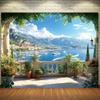 1 piece, spring-themed garden backdrop, elegant spring and summer garden, suitable for party decoration and outdoor decoration.